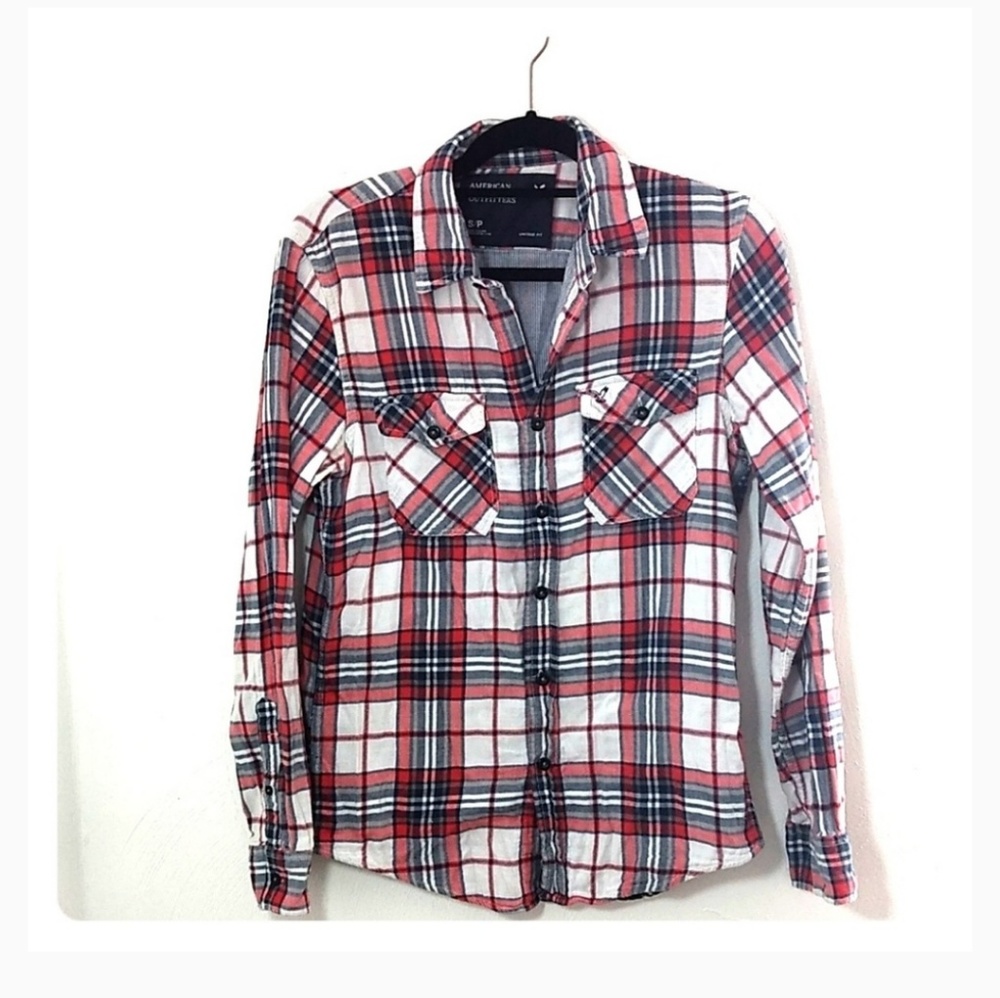 American Eagle Plaid Vintage Soft Fit Shirt 🆕